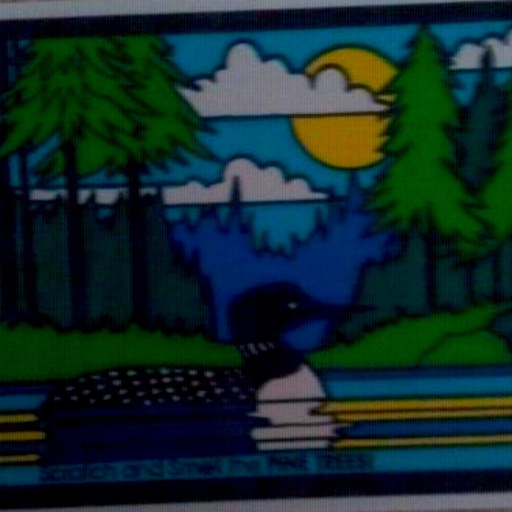 Vintage Mello Smello Large Duck Sticker Pine Trees Rare